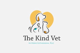 design home euthanasia veterinary practice logo