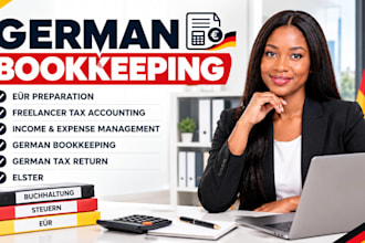 do german bookkeeping, income tax filing, eur, and tax accounting for freelancer