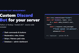create a custom discord bot for your server with python
