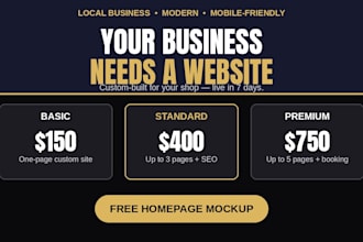 build a modern mobile friendly website for your local business