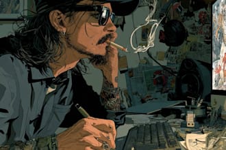comic book illustration with comic book illustrator
