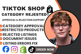 fix tiktok shop category approval, approve rejected and restricted products