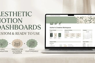 design an aesthetic and functional notion template or workspace