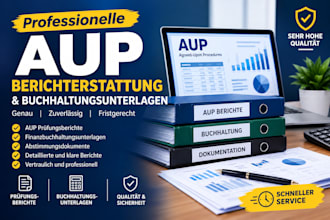 provide professional aup reporting and accounting documentation