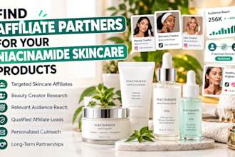 find affiliate partners for your niacinamide skincare products