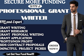 do grant writing, grant research, grant proposal, application and submission