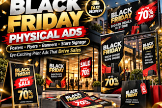 create black friday and cyber monday video ads for product, and ticket sales