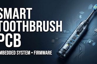 design smart toothbrush pcb, embedded system, firmware and bluetooth iot system