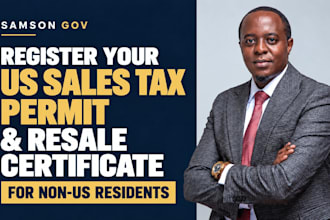 register your US sales tax permit and resale certificate for non US residents
