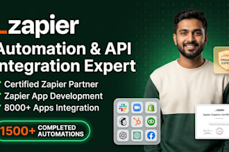 build zapier automations and custom API webhook integrations