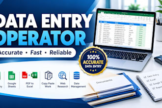 do data entry for you with accuracy and speed