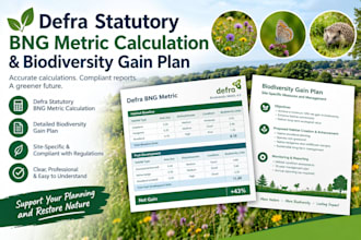 calculate defra statutory bng metric, write a biodiversity