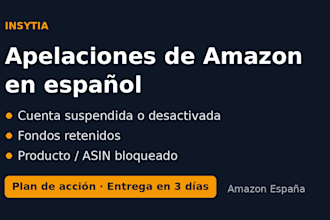 redactar tu apelación de amazon por cuenta suspendida, dac7 o fondos retenidos