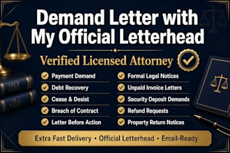 write a demand letter and cease and desist with my letterhead