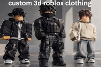 create custom roblox 3d clothing, avatar outfits and layered clothes
