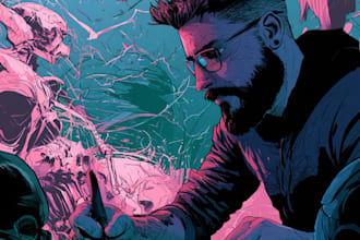 comic book illustration with comic book illustrator