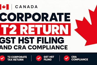 handle canada corporate t2 return, gst hst filing, and cra compliance