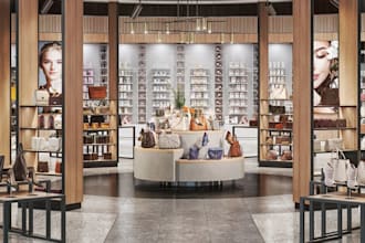 create realistic 3d retail shop, showroom interior design