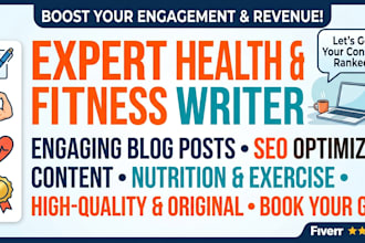 write fitness articles and blogs