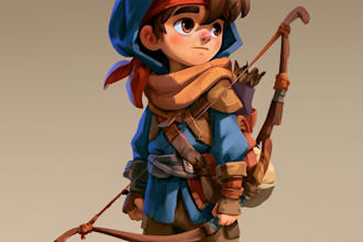 2d game character illustration