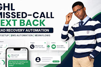 set up gohighlevel missed call text back and lead recovery automation