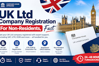 do UK ltd company registration for non residents fast
