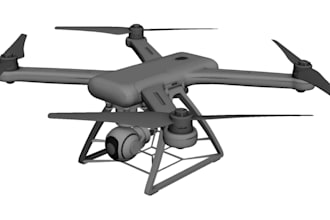 design 3d printable drone prototype uav enclosure and fpv frame cad model