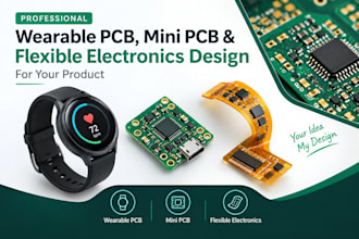 design wearable pcb, mini pcb and flexible electronics for your product