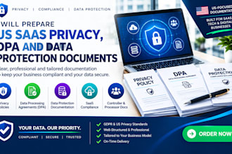 prepare US saas privacy, dpa and data protection documents