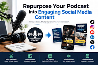 repurpose your podcast into engaging social media content