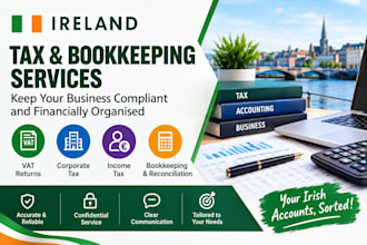 do irish tax return, vat, corporate tax, income tax bookkeeping for businesses