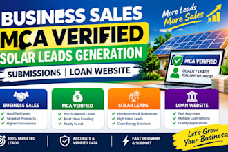 do business sales mca verified solar leads generation submissions loan website
