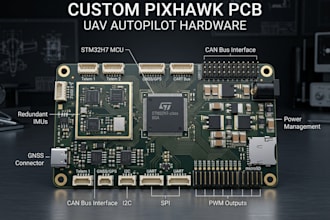 design custom pixhawk flight controller pcb and autopilot hardware