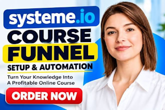 systeme io course funnel online course lms sales funnel launch email automation