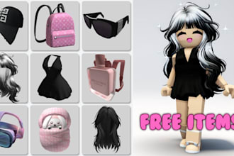 create roblox ugc items, 3d accessories, hairs, 3d clothes, skins and cosmetics