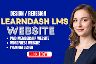 design learndash lms, wordpress lms and paid membership website