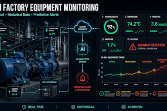 create cloud equipment monitoring for factory sites with historical data and ai