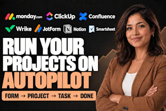 setup monday com clickup confluence smartsheet wrike jotform notion