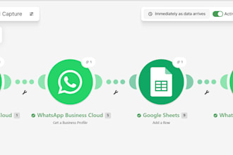 create whatsapp make automation  lead capture