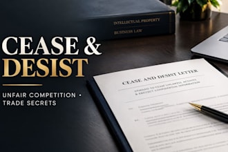 draft a cease and desist letter for unfair competition or trade secrets