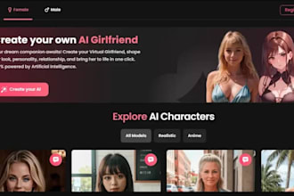 develop ai nsfw website, ai video website, ai nsfw girlfriend, image generator