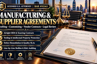 review and redline your manufacturing supplier contract