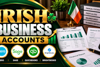 prepare irish business accounts using xero, sage, quickbooks and brightbooks