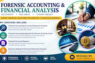 prepare forensic accounting reports for divorce and family court cases