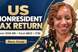 prepare form 1040 nr, form 8843, and itin tax documents