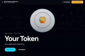 design a crypto meme coin token website in 48 hours