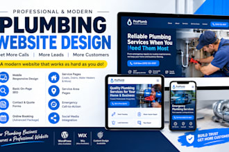 design a professional wix plumbing website for plumbers and plumbing companies