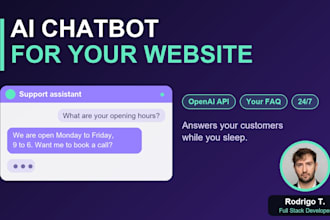 build an ai chatbot with openai for your website