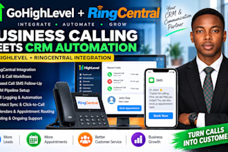 setup gohighlevel ringcentral phone integration IVR and call workflows freepbx