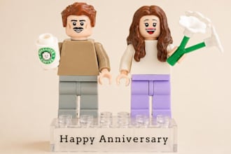 turn you, your partner or family into custom lego style minifigures
